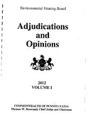 2012 EHB Adjudications & Opinions, Volume 1