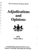 2012 EHB Adjudications & Opinions, Volume 1